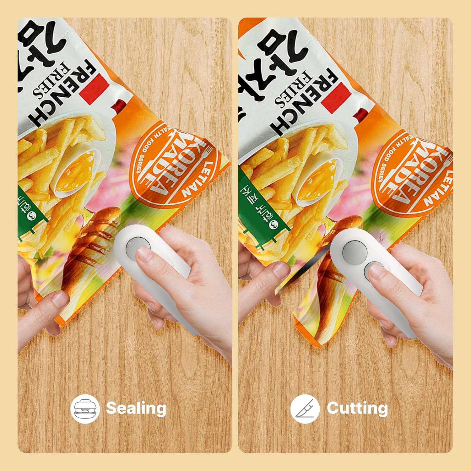 Heat Sealing Machine 2-in-1 (Cutting & Sealer) – USB Rechargeable