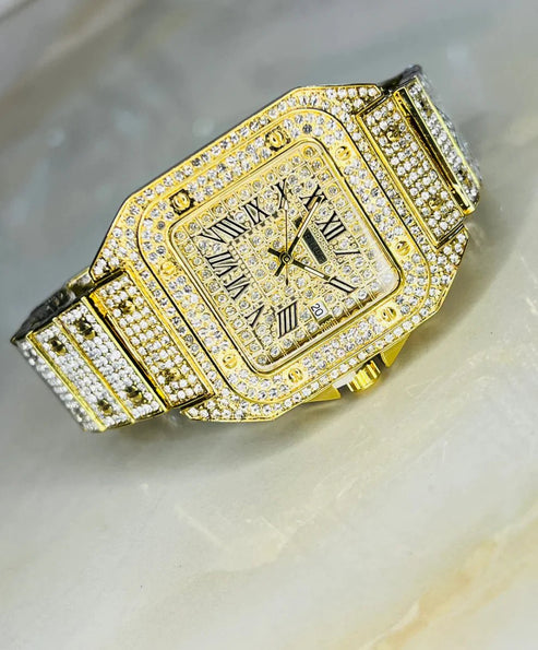 Stylish Women’s Gold Color Watch Luxury Look – Not Real Gold