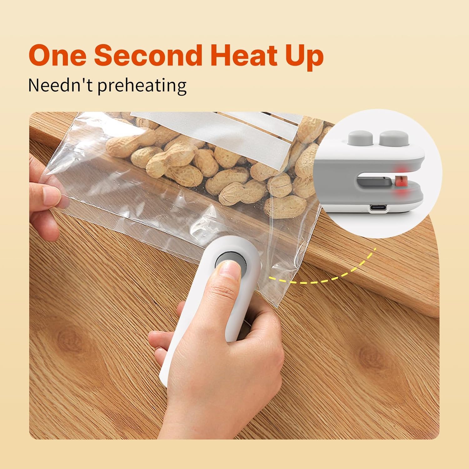 Heat Sealing Machine 2-in-1 (Cutting & Sealer) – USB Rechargeable