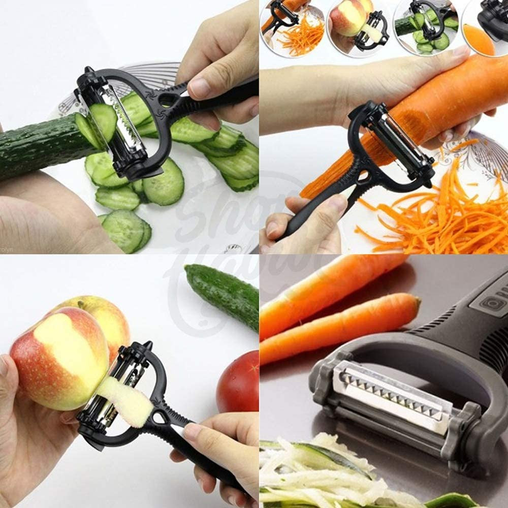 3-in-1 Vegetable Peeler Cyclone Knife | Roto Peeler | Multifunctional Kitchen Tool | Random Color