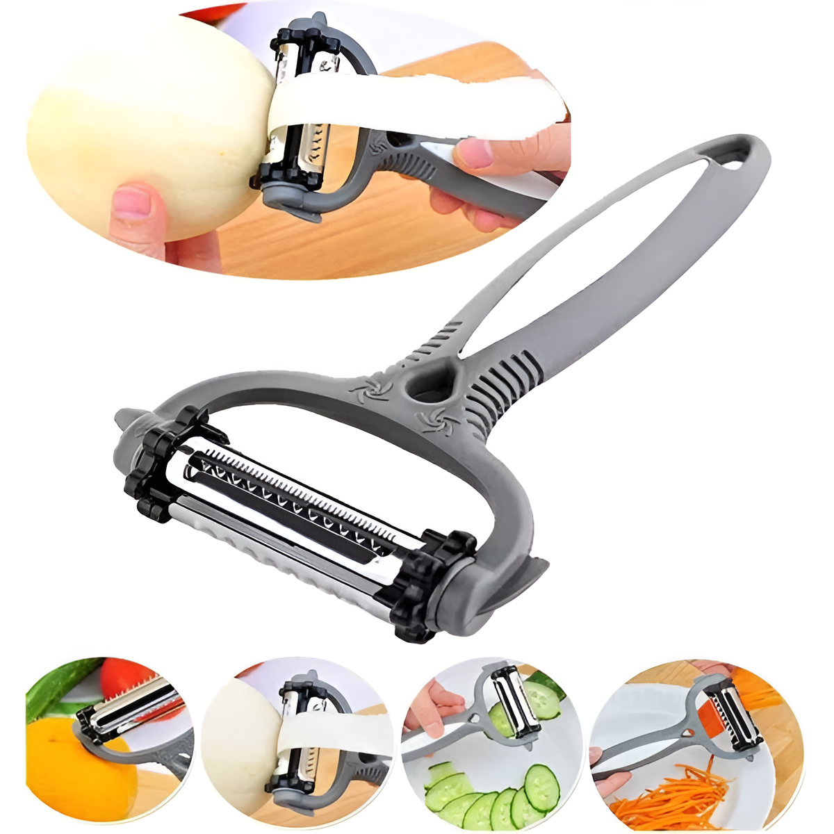 3-in-1 Vegetable Peeler Cyclone Knife | Roto Peeler | Multifunctional Kitchen Tool | Random Color