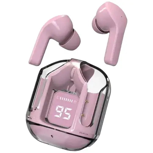 Air 31 Wireless Earbuds with Crystal Transparent Case | Bluetooth 5.3 | Type-C Charging | Includes Pouch | Random Color
