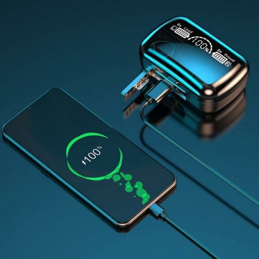 DaMix Original M10 Bluetooth Earbuds | Wireless Earphones with LED Display & Power Bank Case