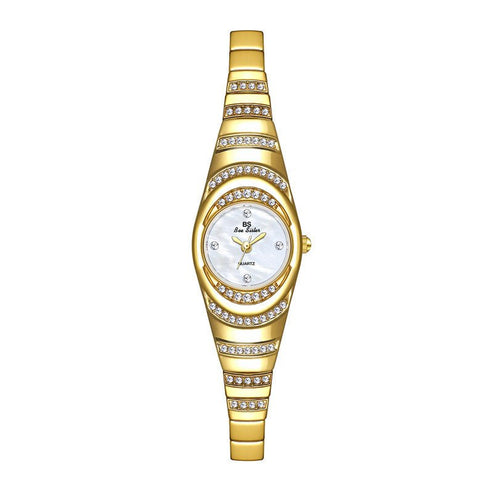 “Women’s Luxury Diamond Gold Bracelet Watch